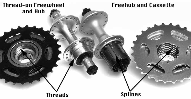 freehub and cassette vs. freewheel